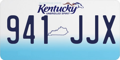 KY license plate 941JJX