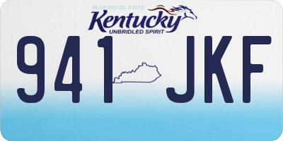 KY license plate 941JKF