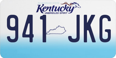 KY license plate 941JKG