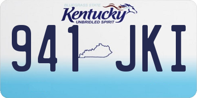 KY license plate 941JKI