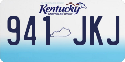 KY license plate 941JKJ