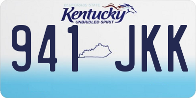 KY license plate 941JKK