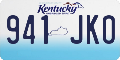 KY license plate 941JKO