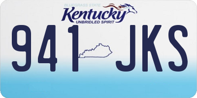 KY license plate 941JKS