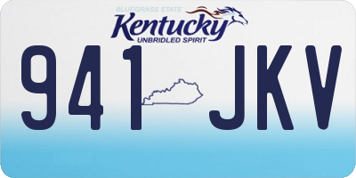 KY license plate 941JKV
