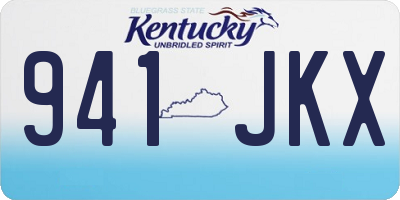 KY license plate 941JKX