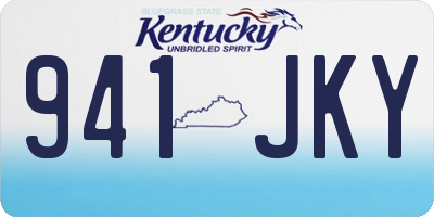 KY license plate 941JKY