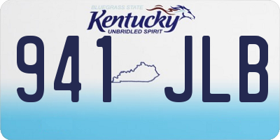 KY license plate 941JLB