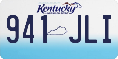 KY license plate 941JLI