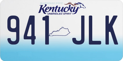 KY license plate 941JLK