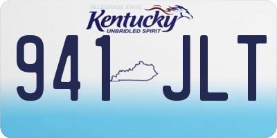 KY license plate 941JLT