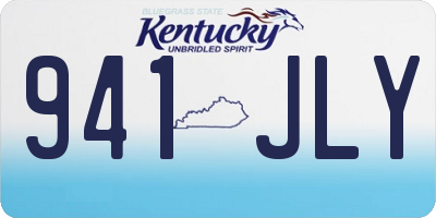 KY license plate 941JLY