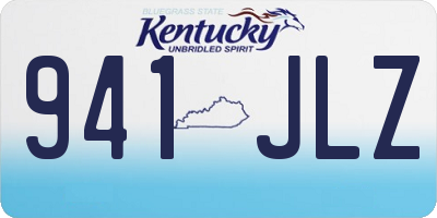 KY license plate 941JLZ
