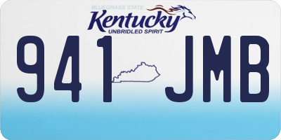 KY license plate 941JMB
