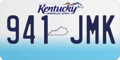 KY license plate 941JMK