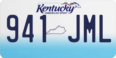 KY license plate 941JML