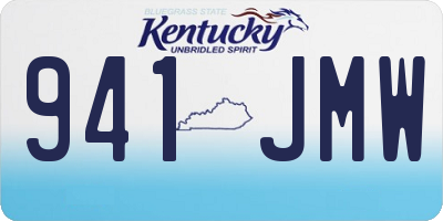 KY license plate 941JMW
