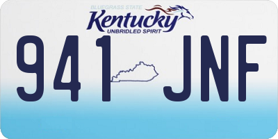KY license plate 941JNF