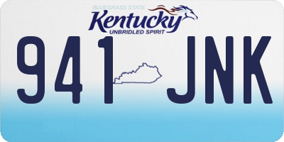 KY license plate 941JNK