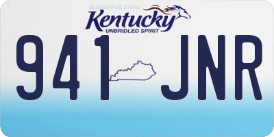 KY license plate 941JNR