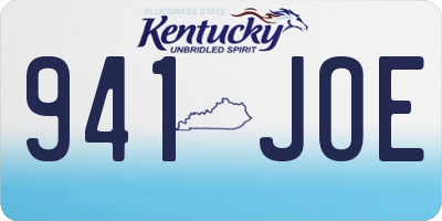 KY license plate 941JOE