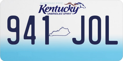 KY license plate 941JOL