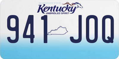 KY license plate 941JOQ