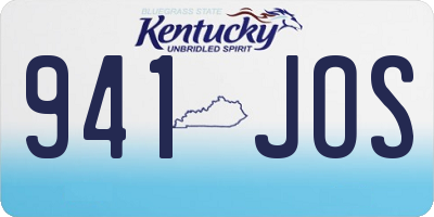 KY license plate 941JOS
