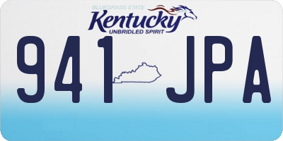 KY license plate 941JPA