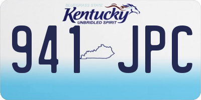 KY license plate 941JPC