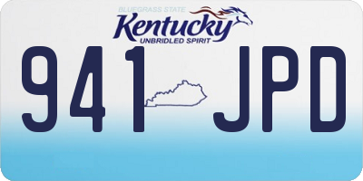 KY license plate 941JPD