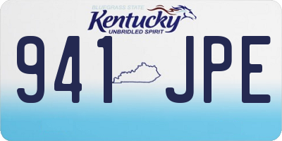 KY license plate 941JPE
