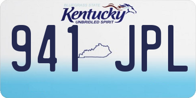 KY license plate 941JPL