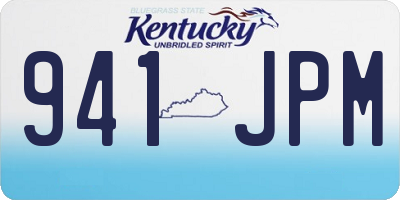 KY license plate 941JPM