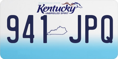 KY license plate 941JPQ