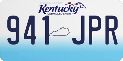KY license plate 941JPR