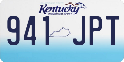 KY license plate 941JPT