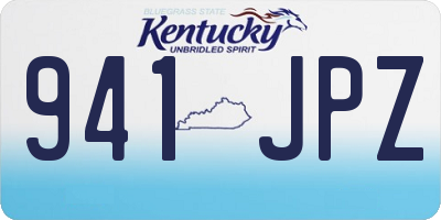KY license plate 941JPZ