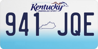 KY license plate 941JQE