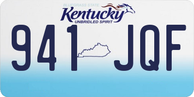 KY license plate 941JQF