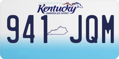 KY license plate 941JQM