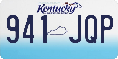 KY license plate 941JQP