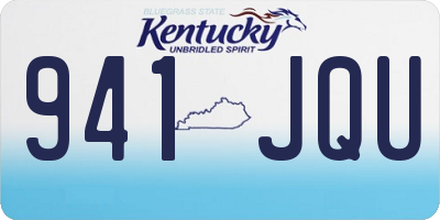 KY license plate 941JQU