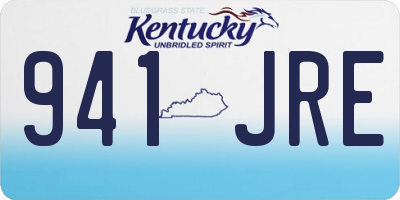 KY license plate 941JRE