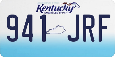 KY license plate 941JRF