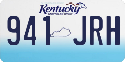KY license plate 941JRH
