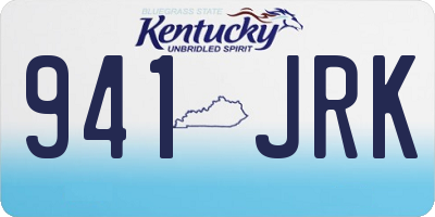 KY license plate 941JRK