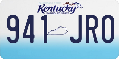 KY license plate 941JRO