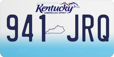 KY license plate 941JRQ