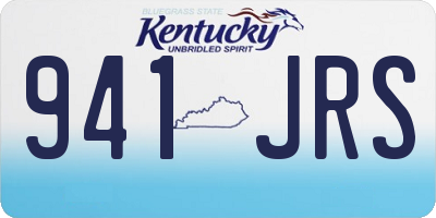 KY license plate 941JRS